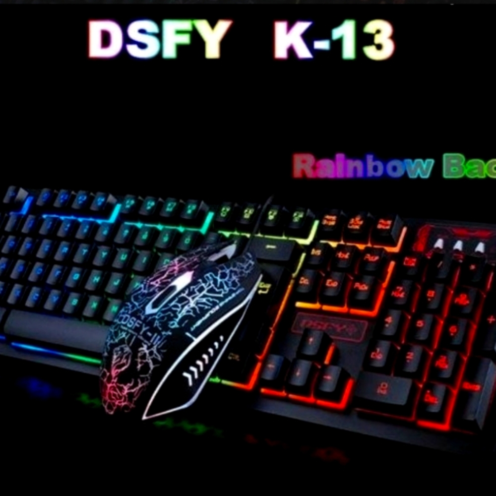 DSFY K-13 Cable Backlit Gaming Wired Keyboard w/ Mouse